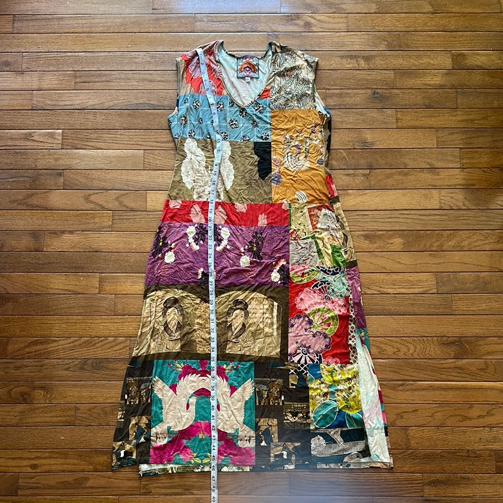 Johnny Was Colorful Patchwork Sleeveless Dress - Picture 5 of 12